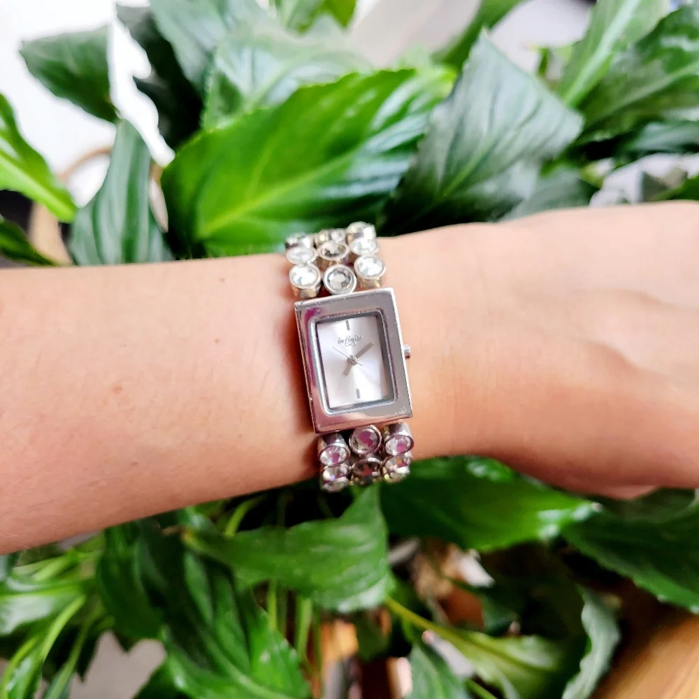 Classic Infinite Rhinestone Silver Watch
